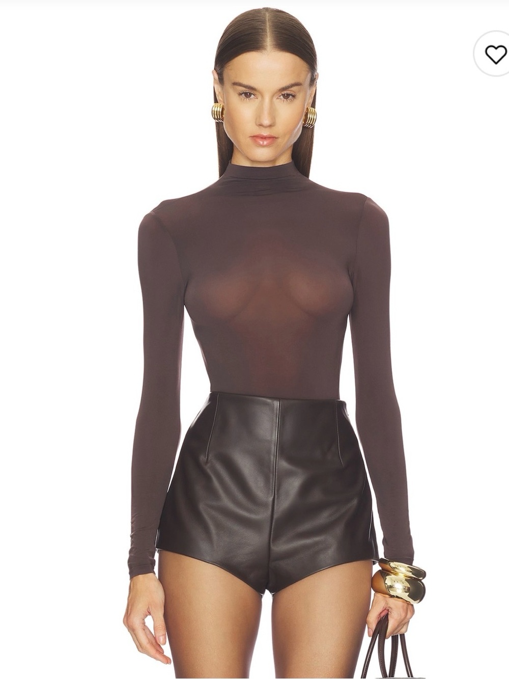 BRAND NEW* WOLFORD
Buenos Aires String Bodysuit in Dark Wood